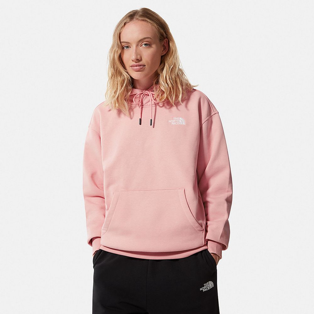 The North Face Hoodie Womens Australia - The North Face Oversized Essential Rose (OPY-034728)